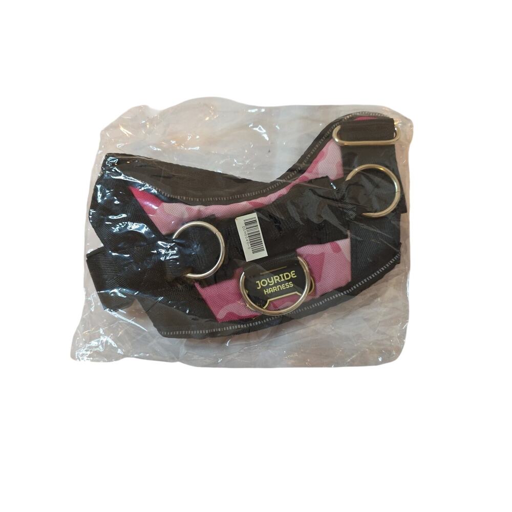 “JOYRIDE” HARNESS SIZE “S” NO PULL, 3 Rings Safety FOR DOGS 10-19lbs Pink Camo
